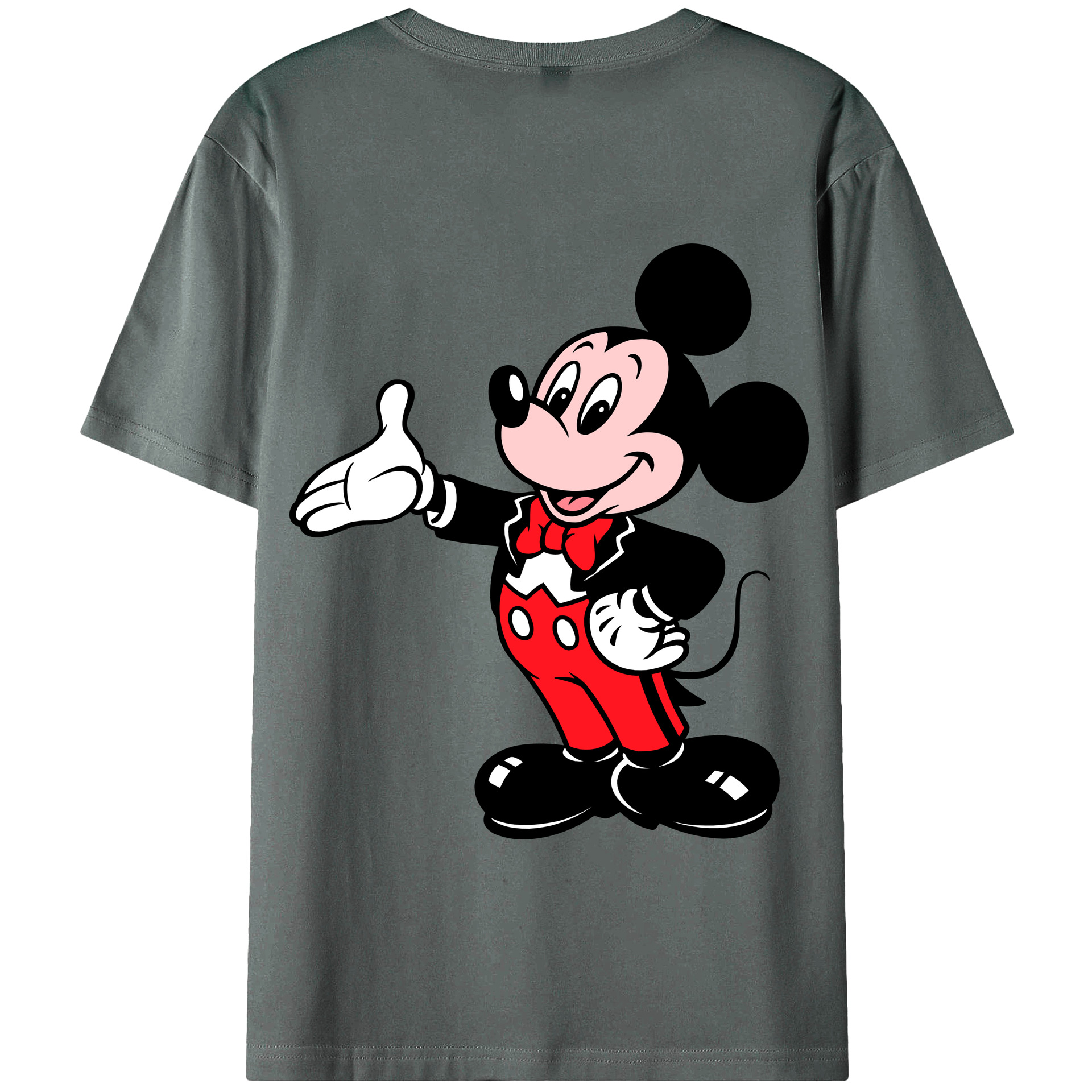 （画像用） ミッキーマウス Mickey Mouse 綿100％半袖Tシャツ（背面プリント）